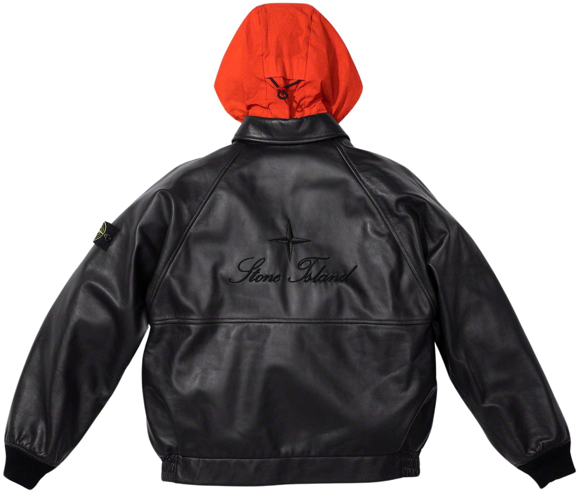 Supreme®/Stone Island® Leather Bomber Jacket view 18